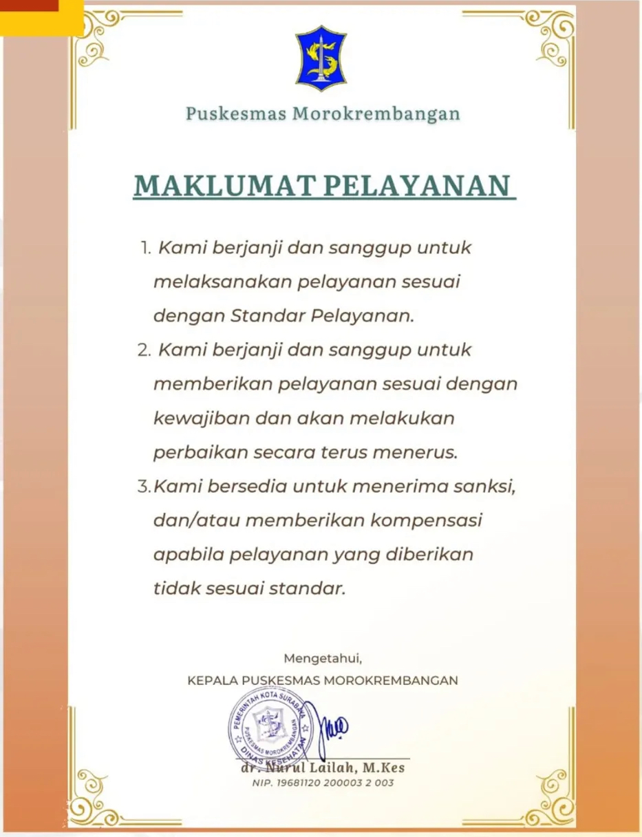 Maklumat Puskesmas Moro Krembangan
